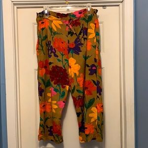 Jams world floral print pants. Size M. Tie string.